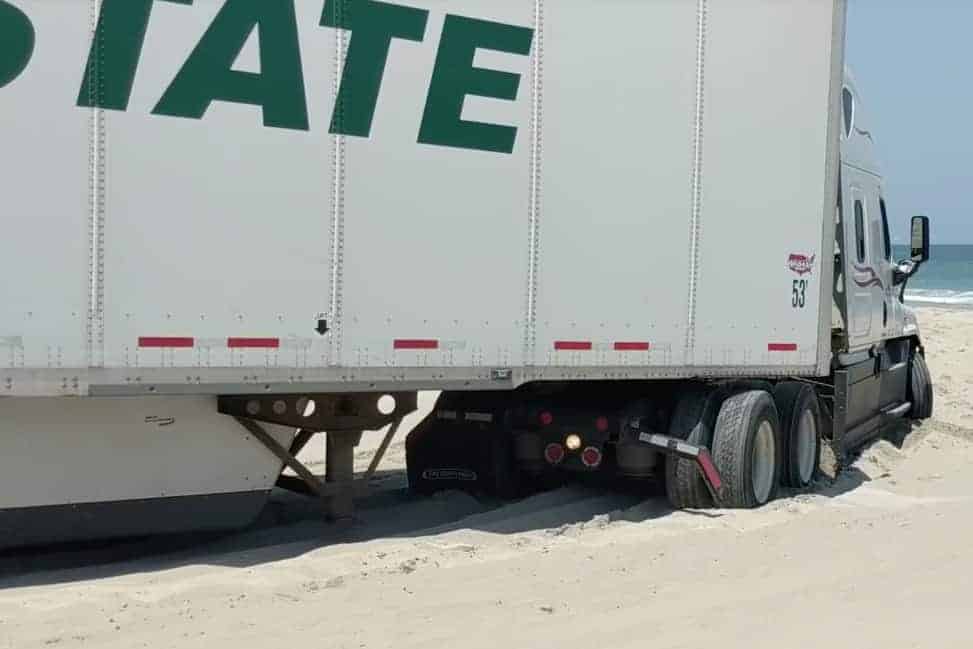 Truck on beach