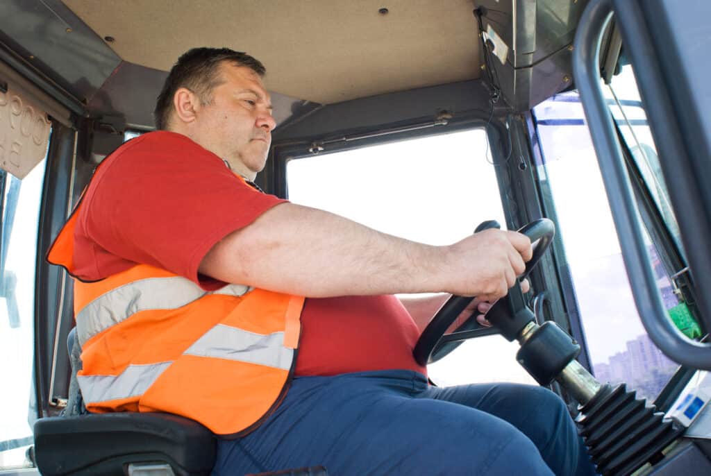 Driver-in-tractor